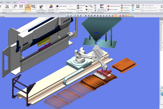 simulacion de plegado con robot